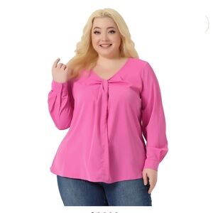 Chic Pink Women's 2x Blouse